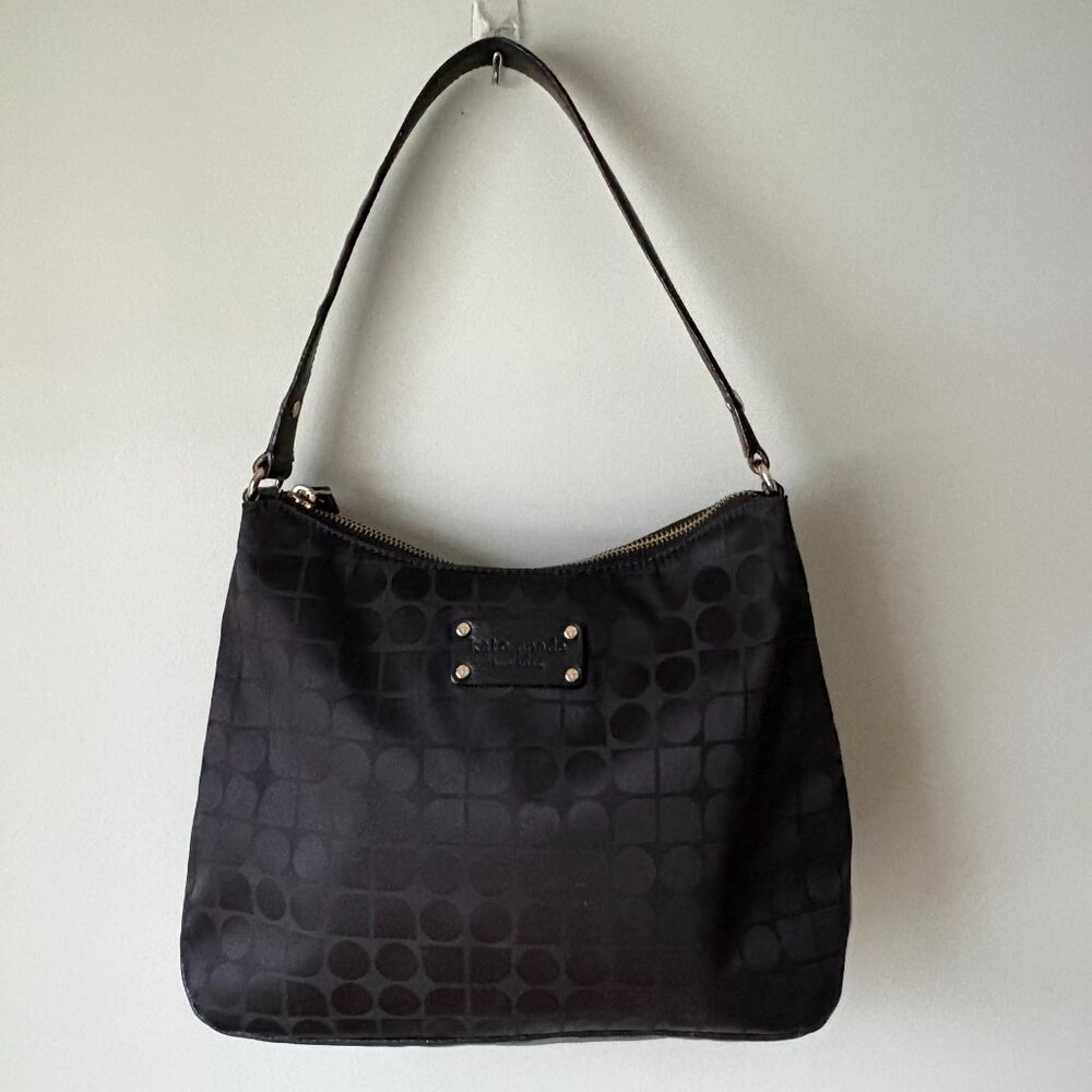 kate spade NEW YORK small Bri Thompson Shoulder Bag Black Jacquard